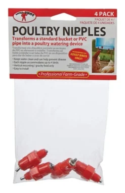 Miller Poultry Nipples, 4 Pack