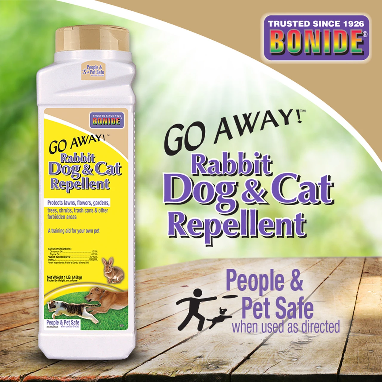 Bonide Go Away Rabbit, Dog & Cat Repellent Granules