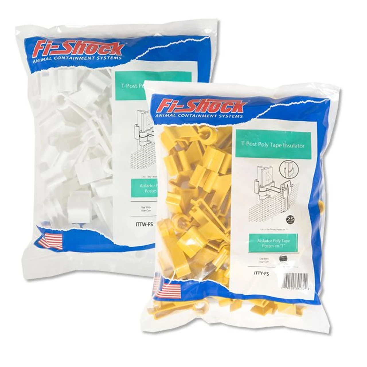 Fi-Shock T-Post Polytape Insulators, 25pc - Billede 2