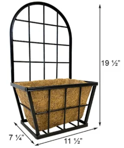 Panacea Modern Farmhouse Wall Planter W/Trellis