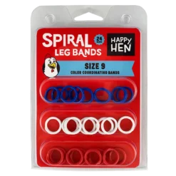 Happy Hen Spiral Leg Bands For Pets, Size 9