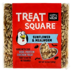 Happy Hen Treat Square Sunflower And Mealworm, 6.5oz