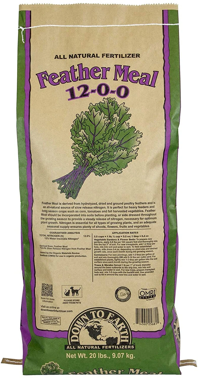 Down To Earth Feather Meal Fertilizer Mix 12-0-0 - Billede 2