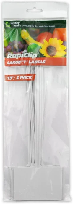 Luster Leaf Rapiclip Large Plastic T Label, 13 Inch, 5 PK