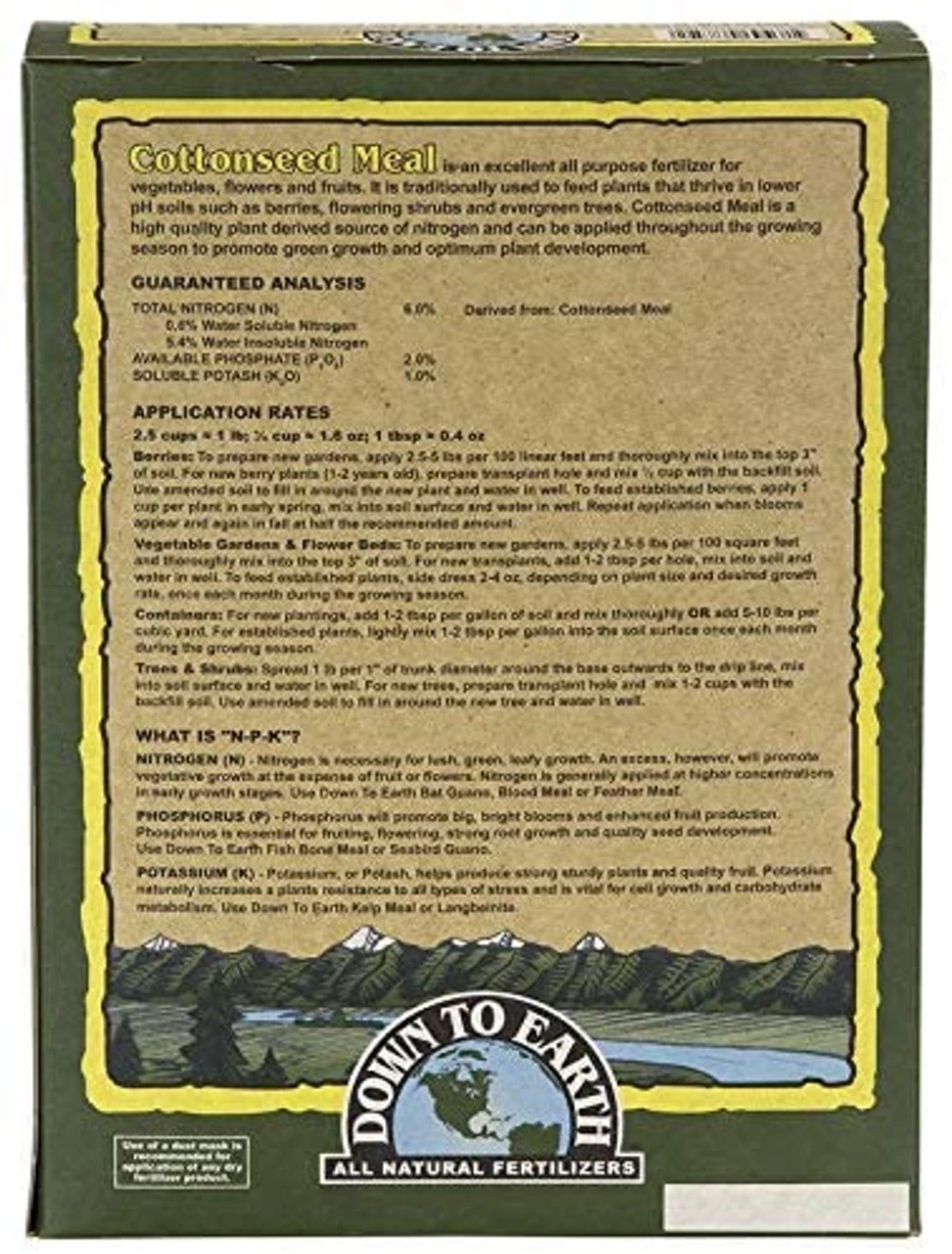Down To Earth Cottonseed Meal Fertilizer - Billede 3