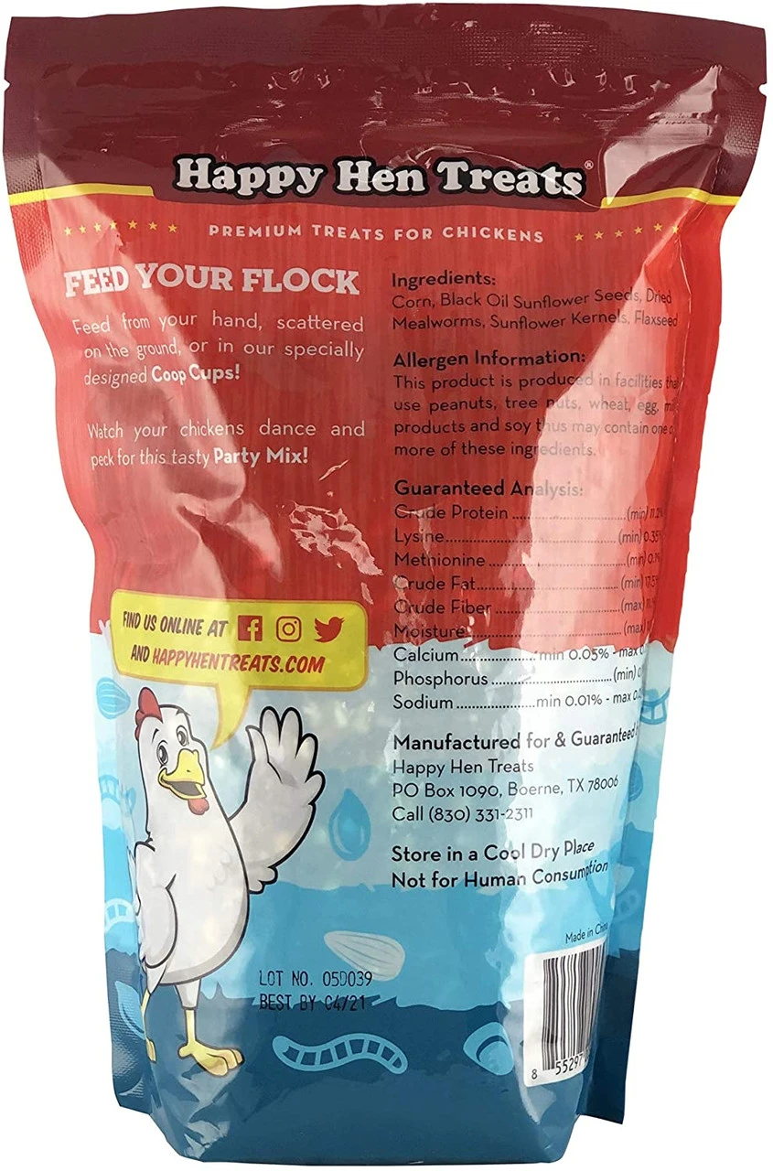 Happy Hen Treats Party Mix Seed And Mealworm, 2 Lb - Billede 2