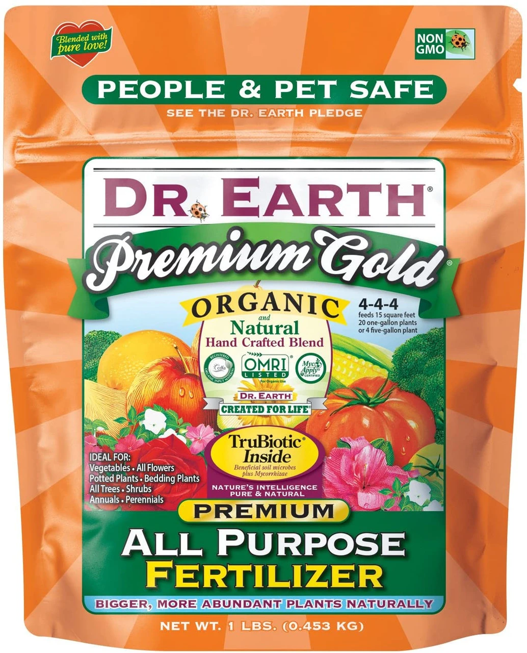 Dr. Earth Minis Premium Gold All Purpose Fertilizer, 1lb