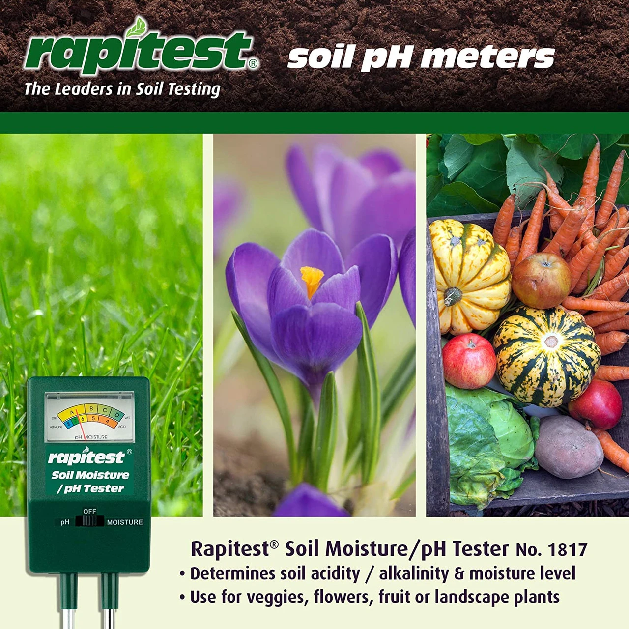 Luster Leaf Rapitest Soil PH/Moisture Tester - Billede 3