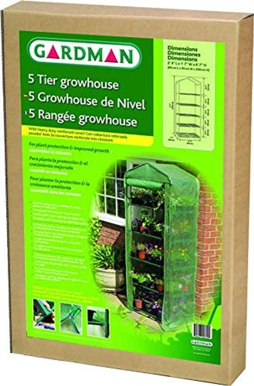 Gardman 5-Tier Greenhouse With Heavy-Duty Cover - Billede 4