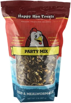 Happy Hen Treats Party Mix Seed And Mealworm, 2 Lb