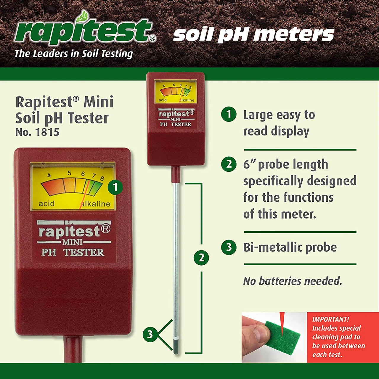Luster Leaf Rapitest Mini PH Tester - Billede 5