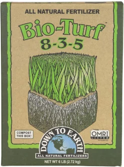 Down To Earth Organic Bio-Turf Fertilizer Mix 8-3-5, 6 Lb