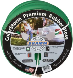 Dramm Colorstorm Rubber Garden Hose, Green