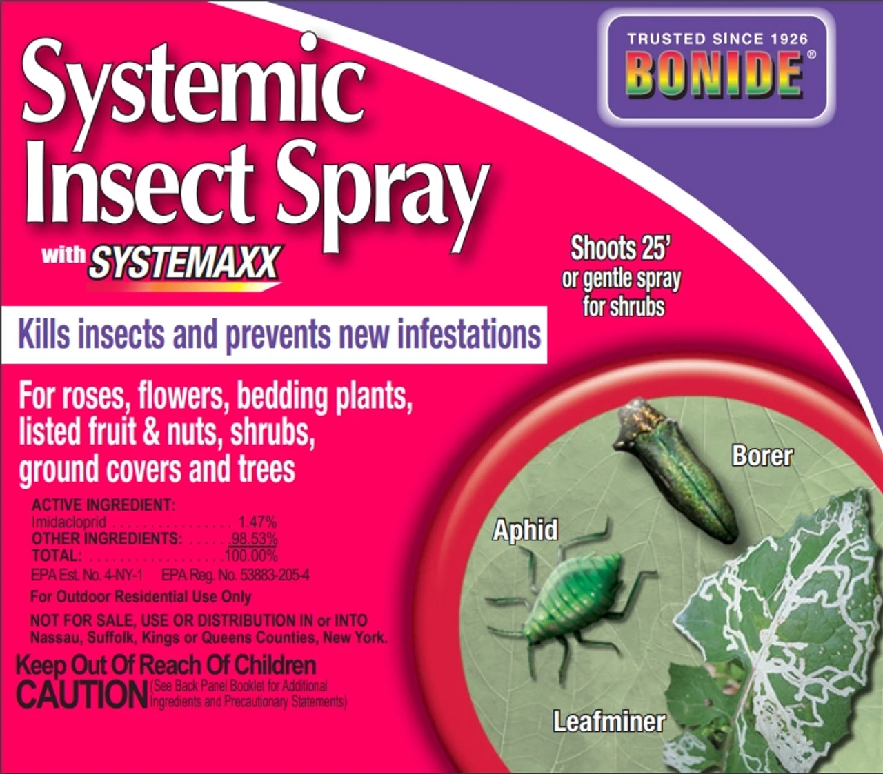 Bonide Systemic Ready To Use Hose End Insect Spray, 32z - Billede 2