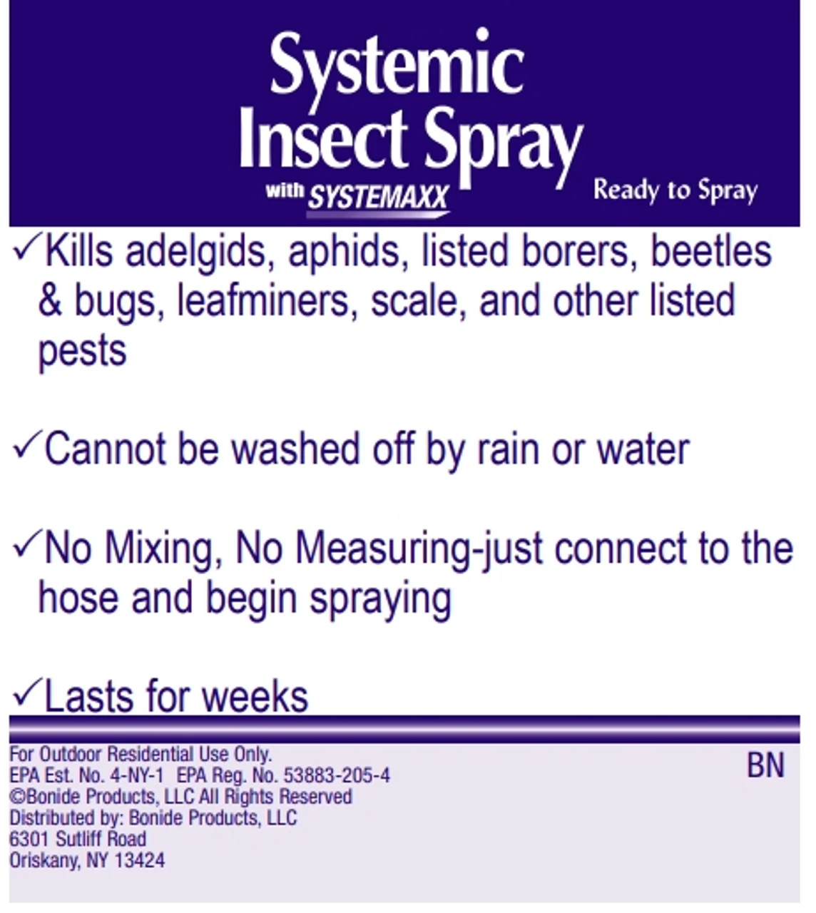 Bonide Systemic Ready To Use Hose End Insect Spray, 32z - Billede 3