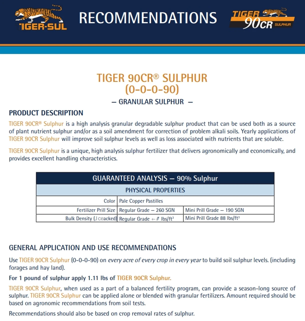 Tiger 90CR Sulfur - Billede 2