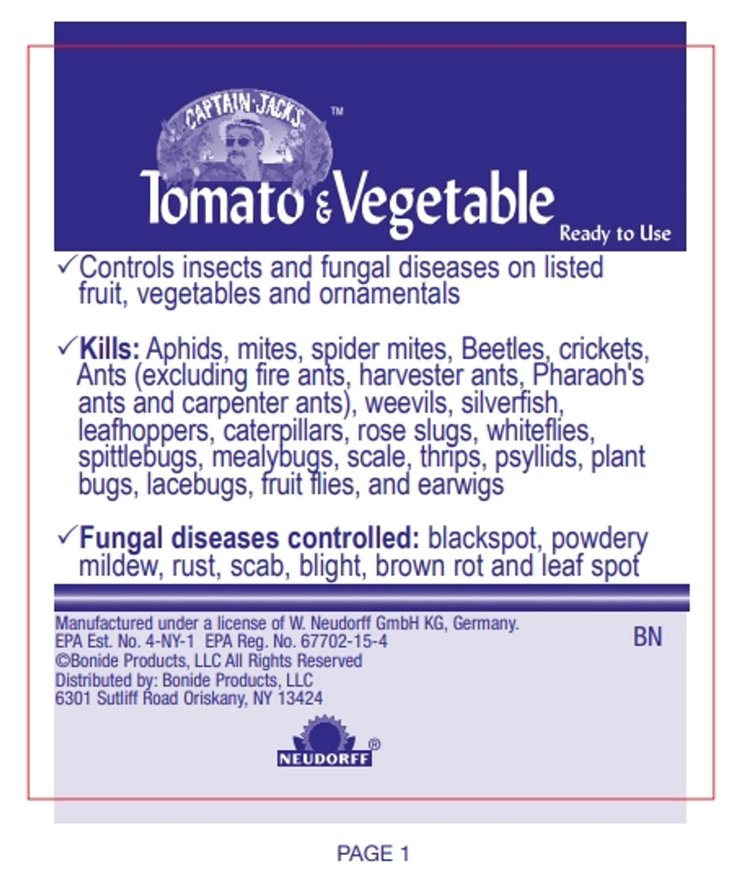 Bonide Tomato And Vegetable Ready To Use 3-n-1, 32oz - Billede 3