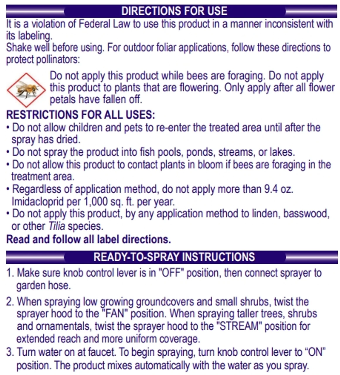Bonide Systemic Ready To Use Hose End Insect Spray, 32z - Billede 4